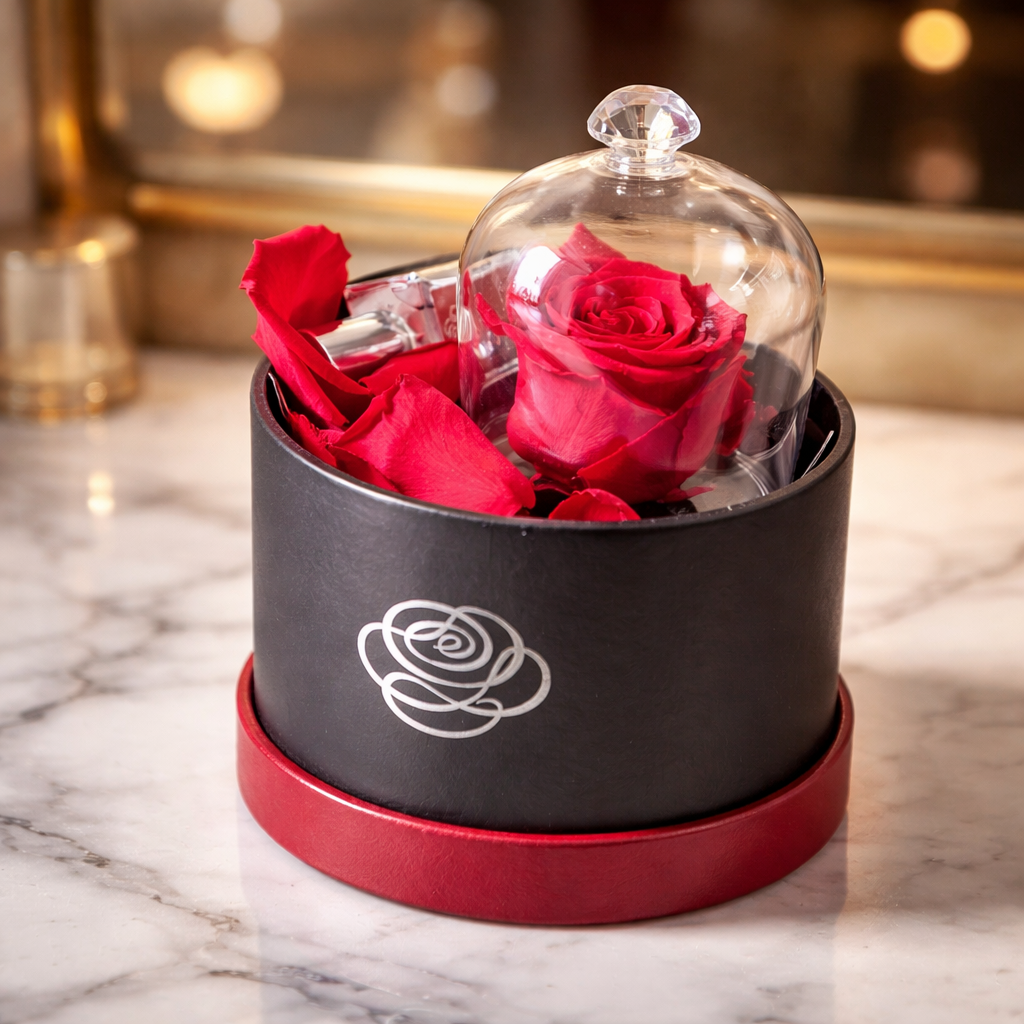 Rosa eterna/preservada PERFUMADA / CAIXA DE REGALS: ROSA ENCANTADA